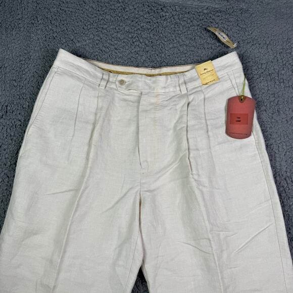 Tommy Bahama Pants Mens 34x34 Beige Natural Clooney Linen Silk Blend NEW - Picture 1 of 13